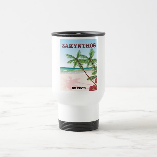 Mug De Voyage poster de voyage de Zakynthos Grèce (Centre)