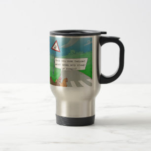 Mug De Voyage Poules Traversant la Route Dessin Animé Drôle