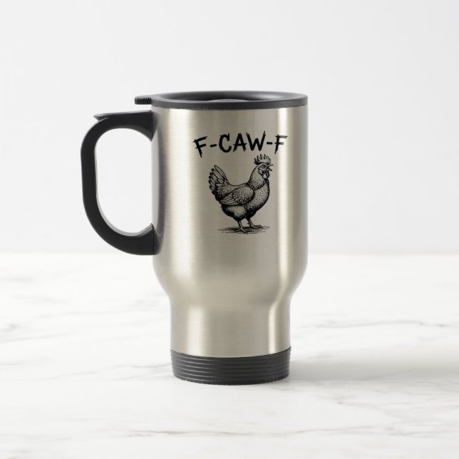 Mug De Voyage Poulet essentiel F-Caw-F (Gauche)