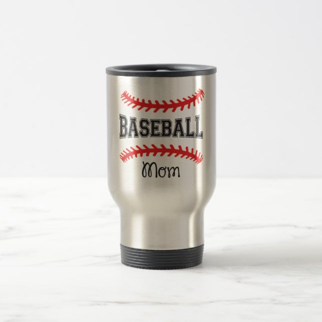 Mug de voyage pour maman de baseball (Centre)