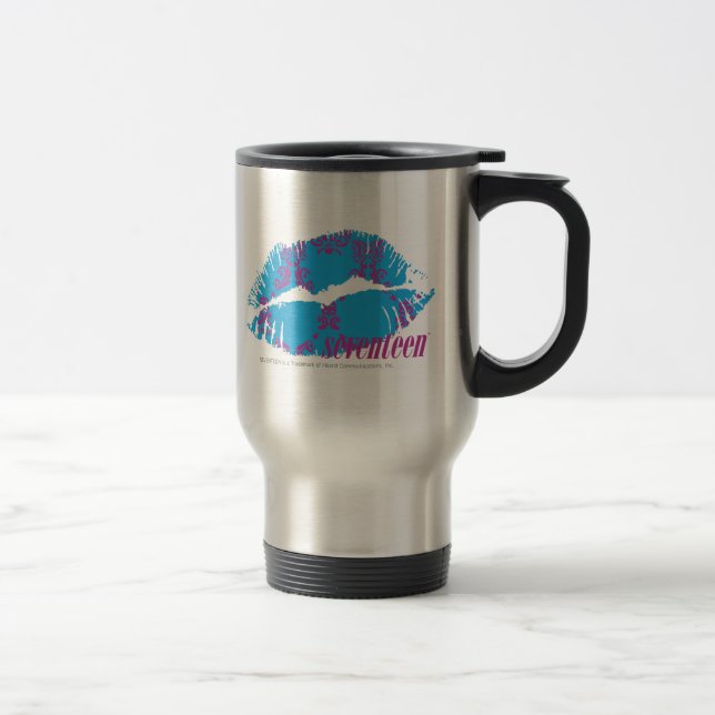 Mug De Voyage Pourpre-Aqua de damassé (Droit)
