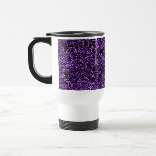 Mug De Voyage Pourpre de parties scintillantes (Gauche)