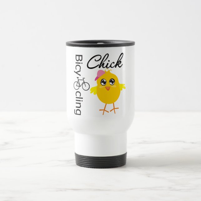 Mug De Voyage Poussin allant à vélo (Centre)