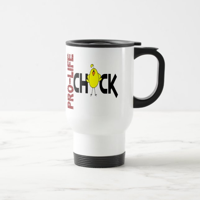 Mug De Voyage Poussin contre l'avortement et l'euthanasie 1 (Droite)