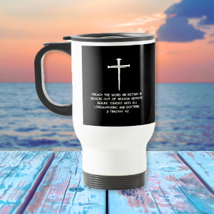 Mug De Voyage Prêchez-le 2 Timothée 4: 2 Trois Clous