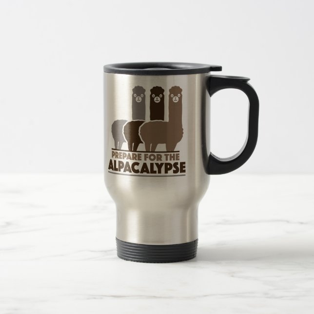 Mug De Voyage Préparation pour l'alpacalypse (Droit)