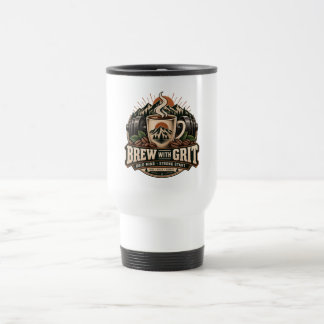 Mug De Voyage Préparer avec du cran Café vintage Fitness Force