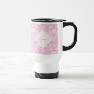 Mug De Voyage Preppy Personnalisée En Mandala Rose Art Déco