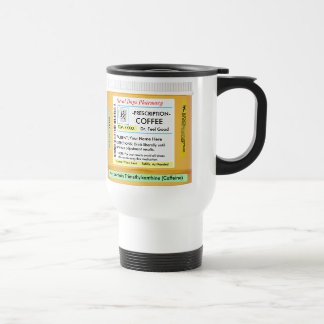 Mug De Voyage Prescription RX de CustomizeABLEs de café (Droite)