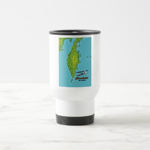 Mug De Voyage Presqu'île de Kamtchatka Russie carte de voyage.