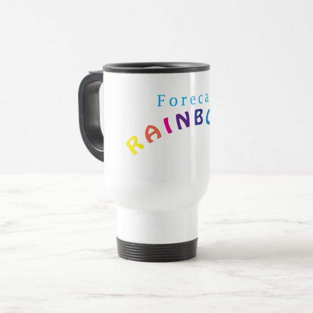 Mug De Voyage Prévision de la coupe de café Rainbows (Devant gauche)