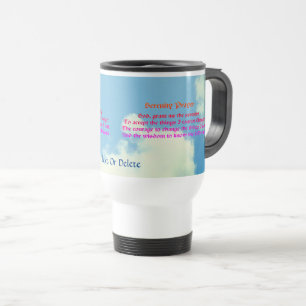 Mug De Voyage Prière de sérénité Ciel bleu Inspiration