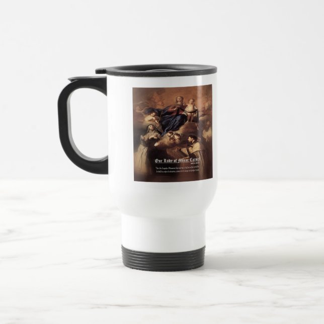 Mug De Voyage Prière Notre-Dame du Mont Carmel (Gauche)