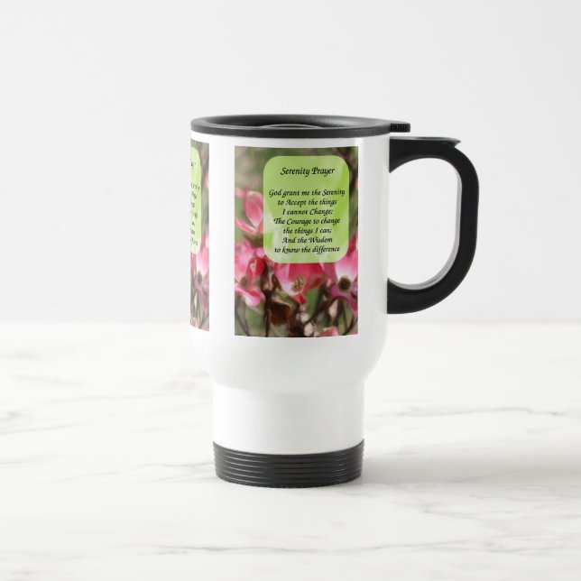 Mug De Voyage Prière Sérénité Fleurs de Dogwood (Droite)