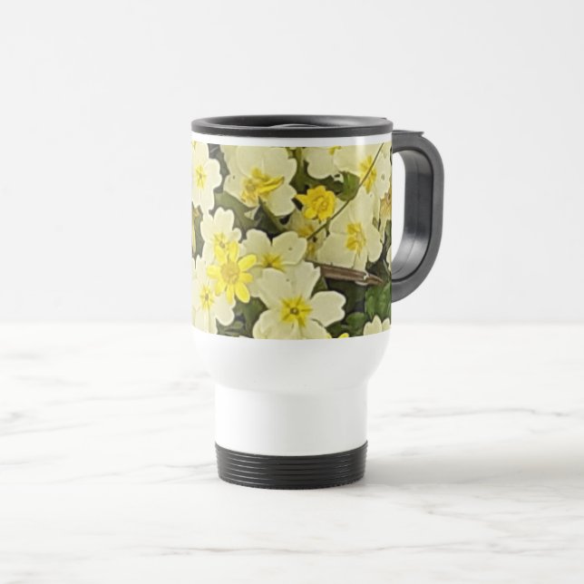 Mug De Voyage Primroses du printemps (Devant droit)