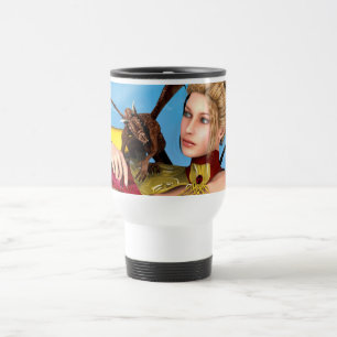 Mug De Voyage Princesse Dragon Fantastique Art Numérique