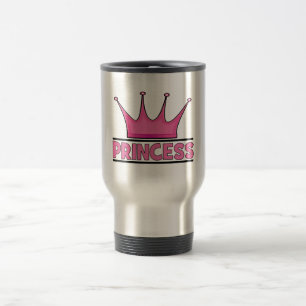 Mug De Voyage Princesse rose personnalisée
