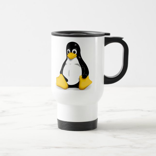 Mug De Voyage Produits de Linux Tux (Droite)