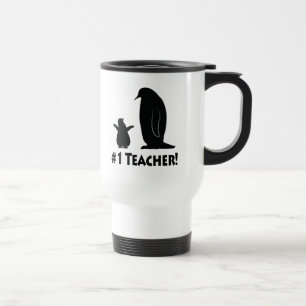 Mug De Voyage Professeur du numéro un : Pingouin et poussin