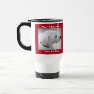 Mug De Voyage Profil de chien chiot blanc mignon rouge