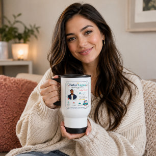 Mug De Voyage Profil de recherche de papa coloré pour l'apprécia