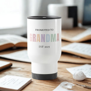 Mug De Voyage Promoté au cadeau Grandma EST 2025