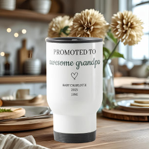 Mug De Voyage Promu à grand-père génial Personnalisé