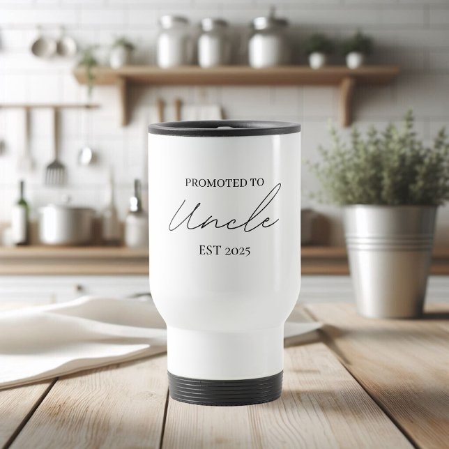 Mug De Voyage Promu à l'oncle EST | Cadeau Oncle pour la premièr (Créateur téléchargé)