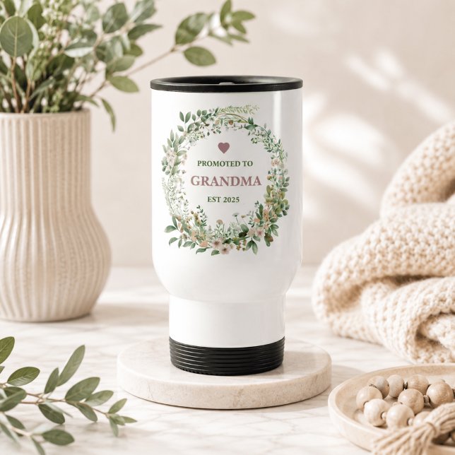 Mug De Voyage Promue grand-mère en 2025 (Créateur téléchargé)