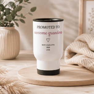 Mug De Voyage Promue grand-mère géniale personnalisée