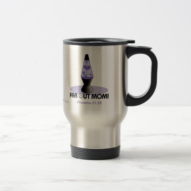 Mug De Voyage Proverbes 31:28 Far out maman (Droit)