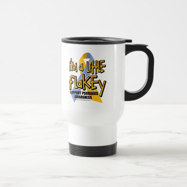 Mug De Voyage Psoriasis : Je suis Flakey (Droite)