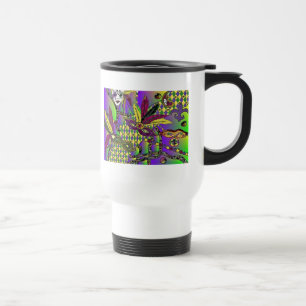 Mug De Voyage Psychédélique Mardi Gras Plumes Masques Cadeaux Vê