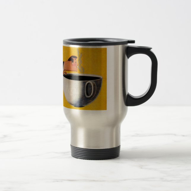 Mug De Voyage Publicité vintage sur le café (Droit)