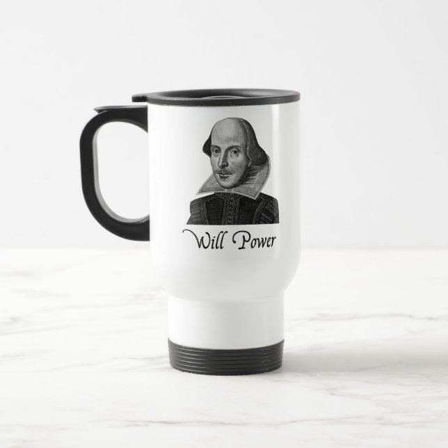 Mug De Voyage Puissance de volonté de William Shakespeare (Gauche)