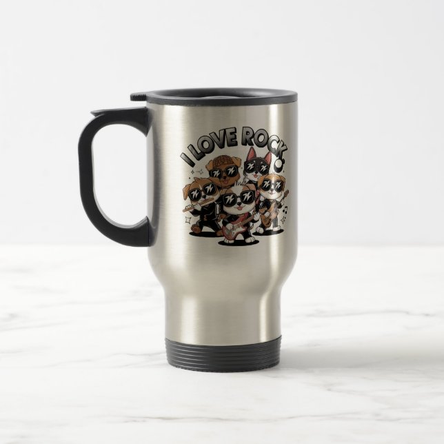 Mug De Voyage Puppy rock band (Gauche)