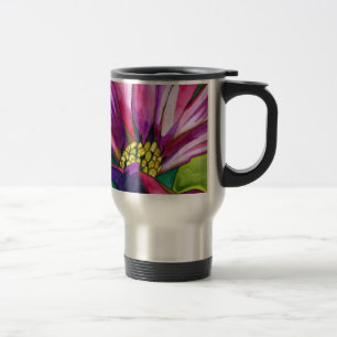 Mug De Voyage Purple African Daisy watercolor art flower