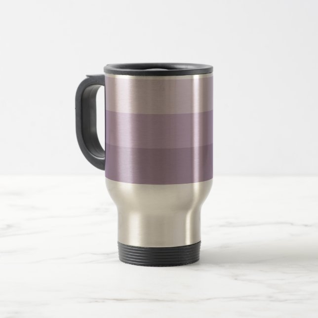 Mug De Voyage Purple Ombre rayé (Devant gauche)
