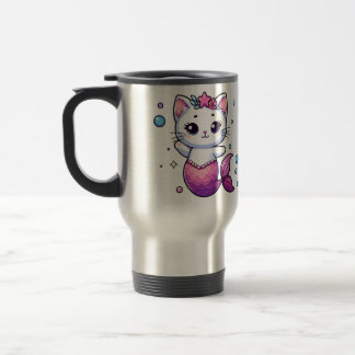 Mug De Voyage Purrmaid une sirène de chat