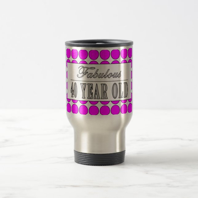 Mug De Voyage Quarante pois roses an fabuleux (Centre)