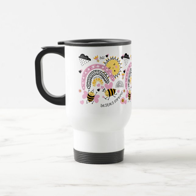 Mug De Voyage Queen Bees Best Friends Forever Cute (Gauche)