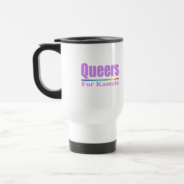 Mug De Voyage Queers pour Kamala / Kamala Harris (Gauche)