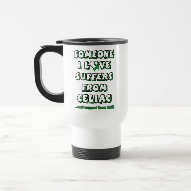 Mug De Voyage Quelqu'Un Que J'Aime...Céliaque (Gauche)