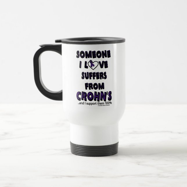 Mug De Voyage Quelqu'un que j'aime... Crohn's (Gauche)