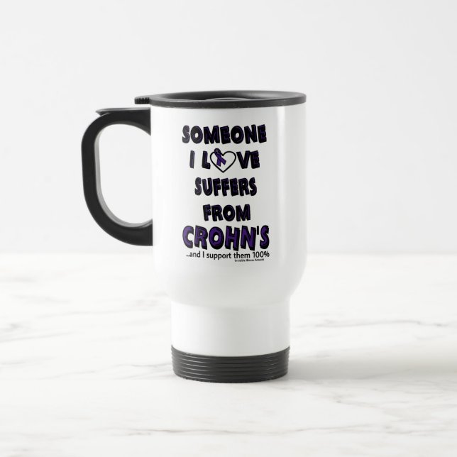 Mug De Voyage Quelqu'un que j'aime... Crohn's (Gauche)