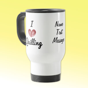 Mug De Voyage Quilling personnalisé I (coeur), 15 oz. Musique de