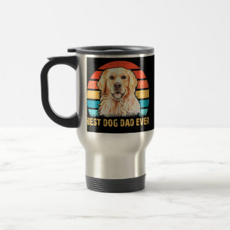 Mug De Voyage Quote Best Dog Dad Ever Vintage Golden Retriever 