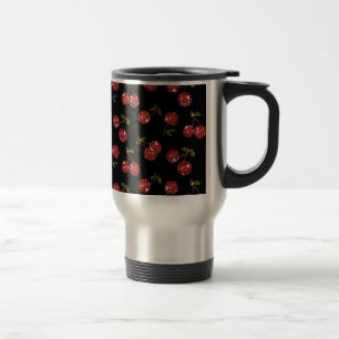 Mug De Voyage RAB Rockabilly très cerise cerises sur noir