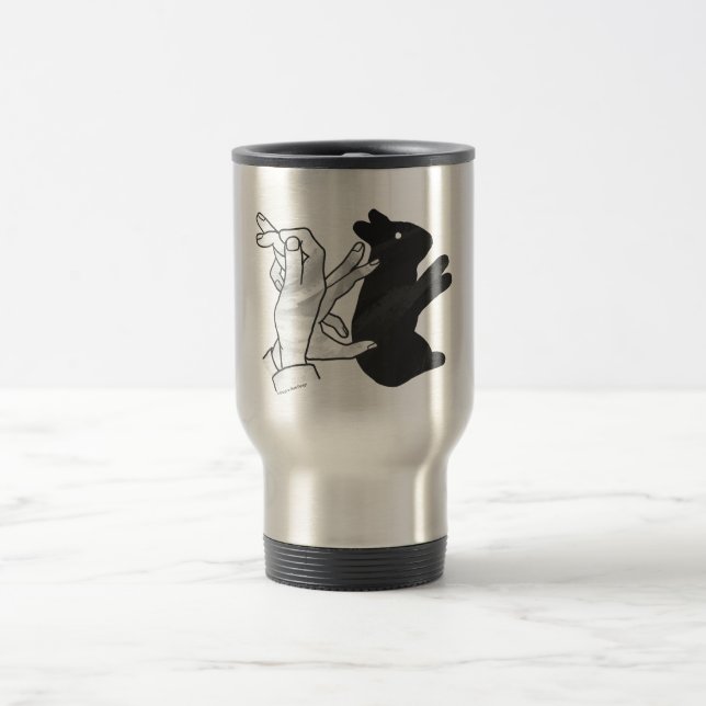 Mug De Voyage Rabbit Silhouette main (Centre)
