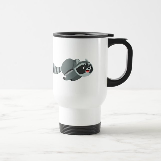 Mug De Voyage Raccoon de dessin animé mignon (Droite)